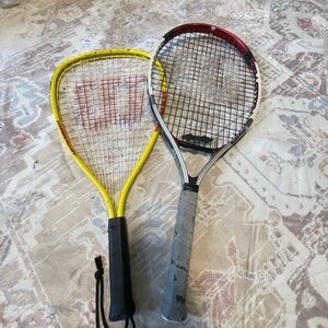 Wilson Red and Yellow Racquet Set